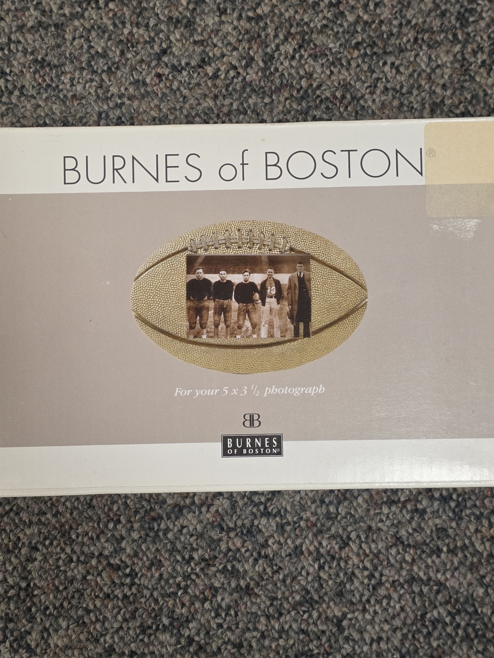 Burnes of Boston Football 3.5x5 Photo Frame Antiqued Bronze NIB